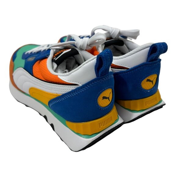 PUMA Men's Rider FV Future Vintage Shoes 387672 01 Size 11.5 New Green Orange - Picture 5 of 7